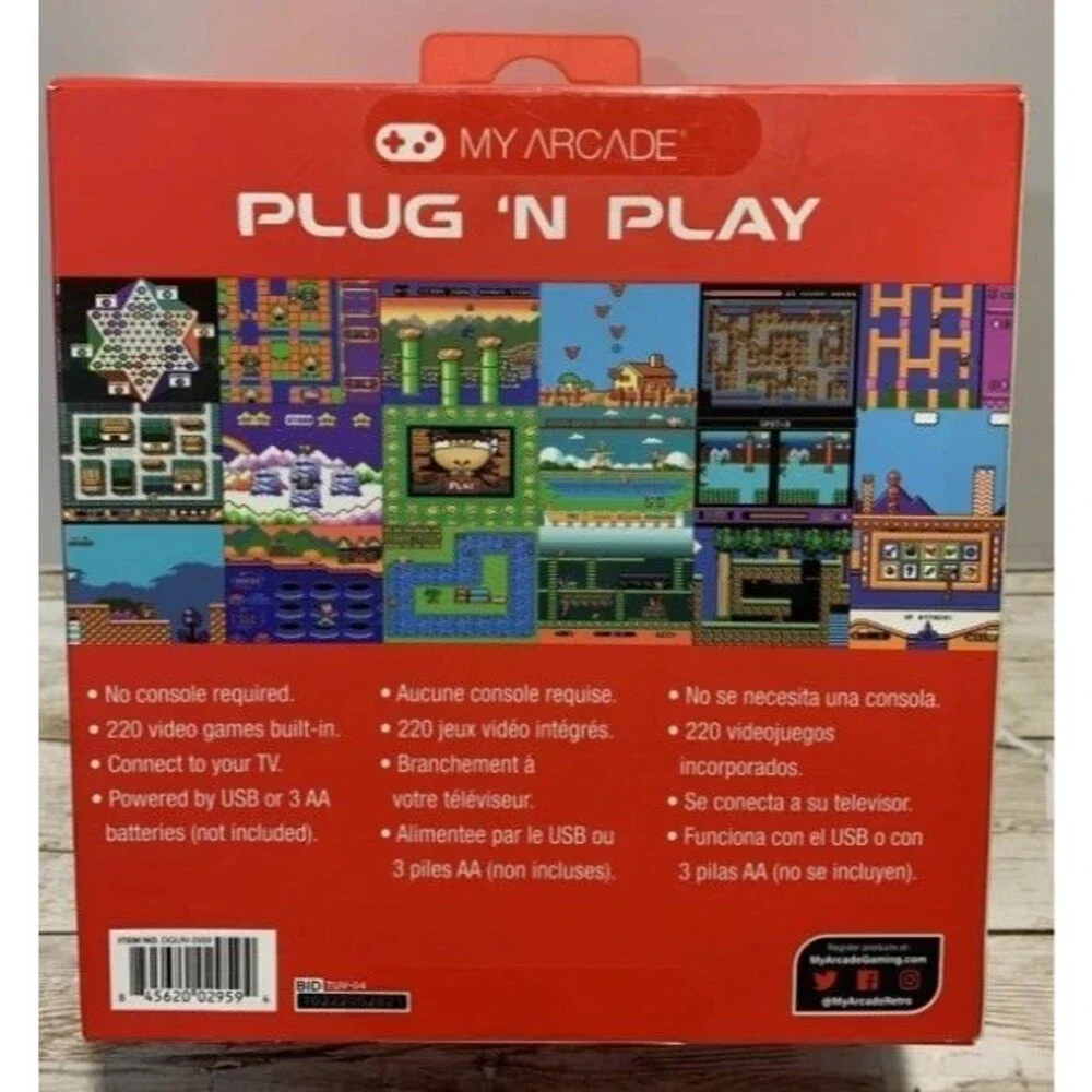 My Arcade Plug N Play TV Game Console: 220 Retro Style Games -